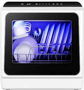 EUHOMY 6 Programs Countertop Dishwasher, 40 dB