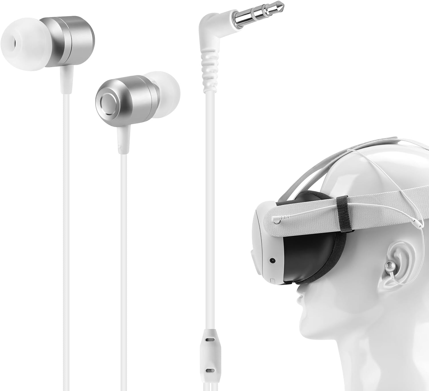 Auriculares cortos GEEKRIA para Meta Quest 3