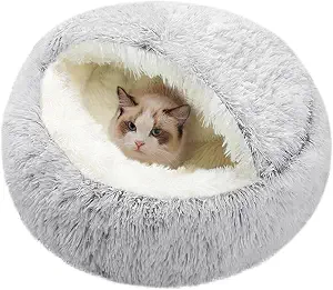 Cama redonda con capucha SUOXU