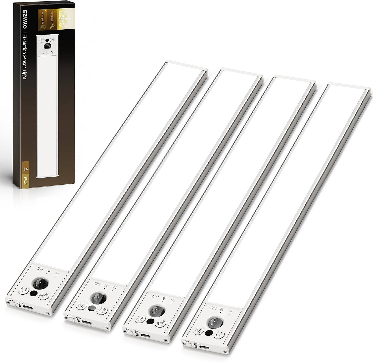 EZVALO 12 Inch 3200mAh Rechargeable Under Cabinet Lights