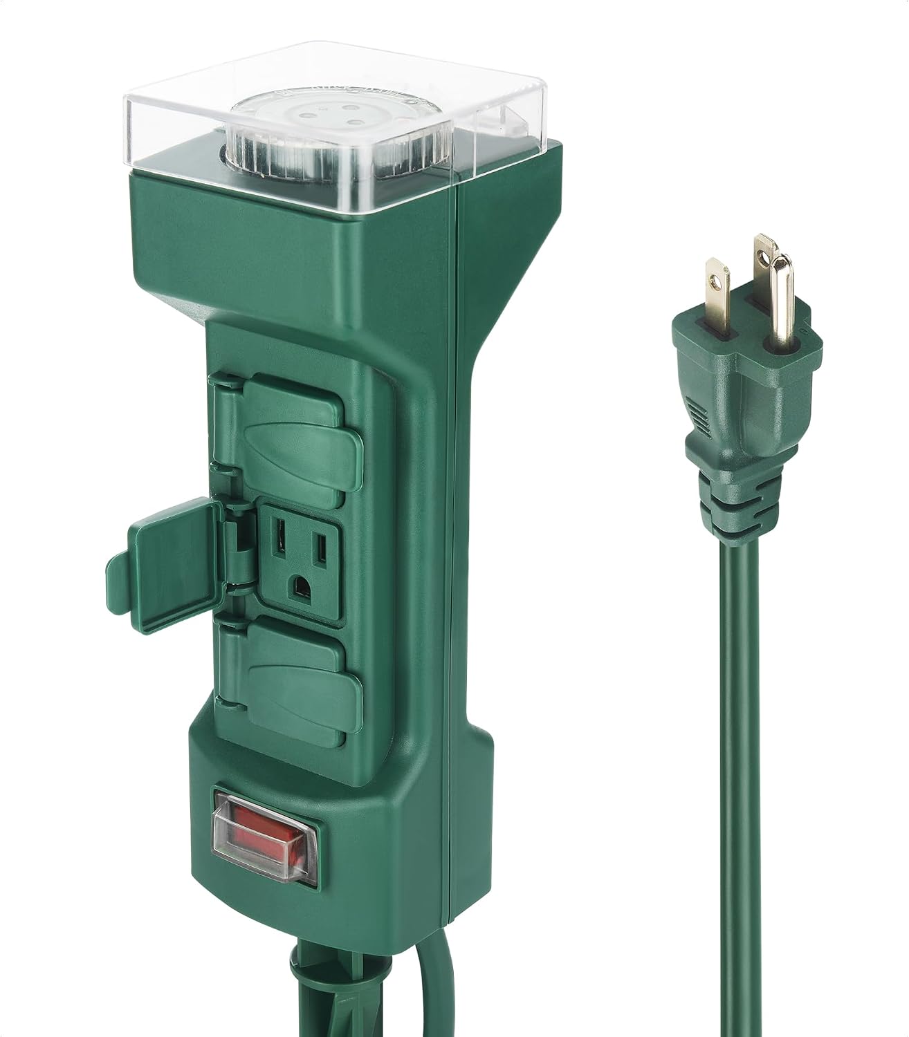 Cable Matters 6-Outlet Outdoor Power Stake Timer, 9ft