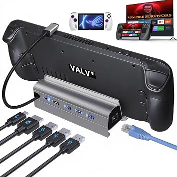6-in-1 Docking Station for Steam Deck and ROG Ally
