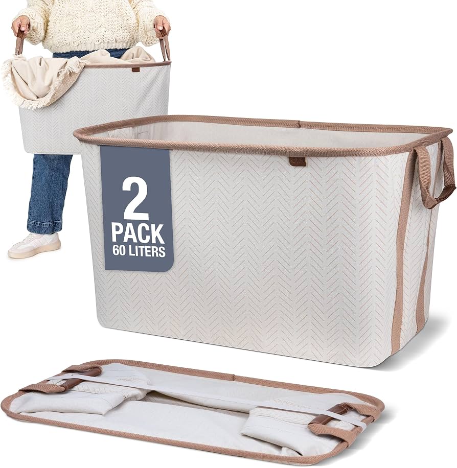 CleverMade LUXE Laundry Basket 2-Pack