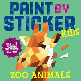 Kids Paint by Sticker Books: Zoo vs Unicorns vs Dinosaurs (2026)