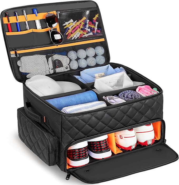 PGmoon 2 Layer Golf Trunk Organizer