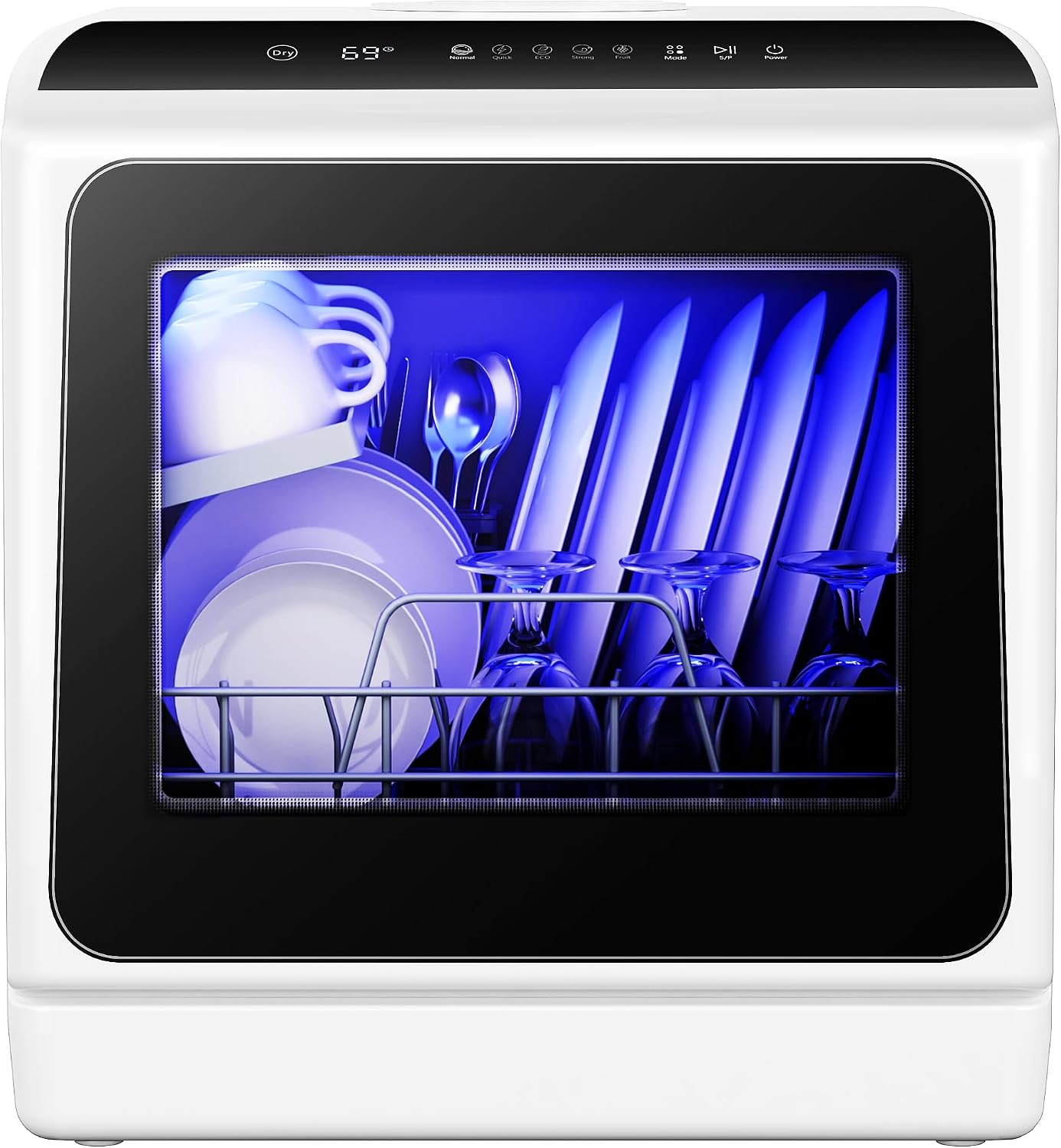 EUHOMY 6 Programs Countertop Dishwasher Portable