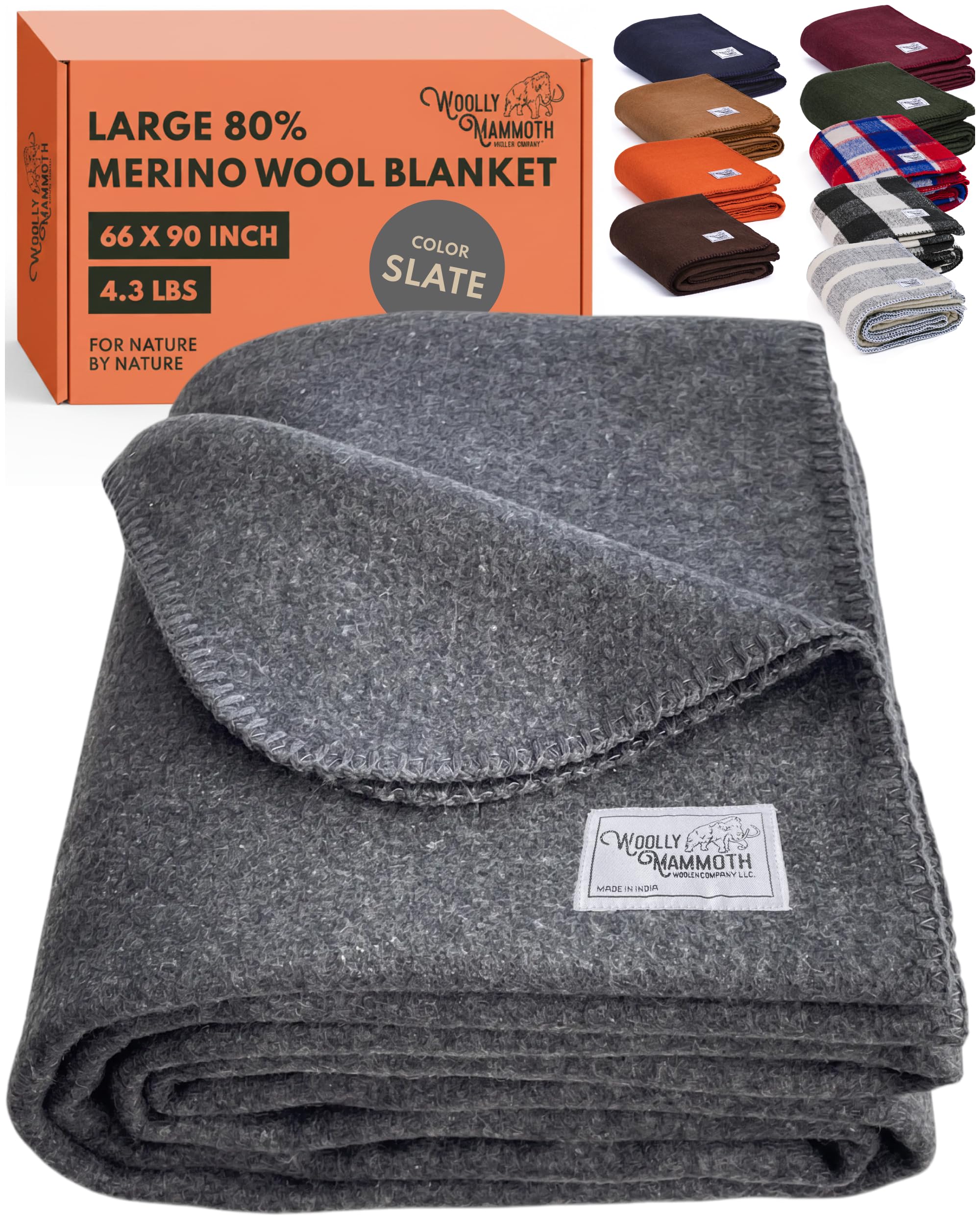 Woolly Mammoth Merino Blanket