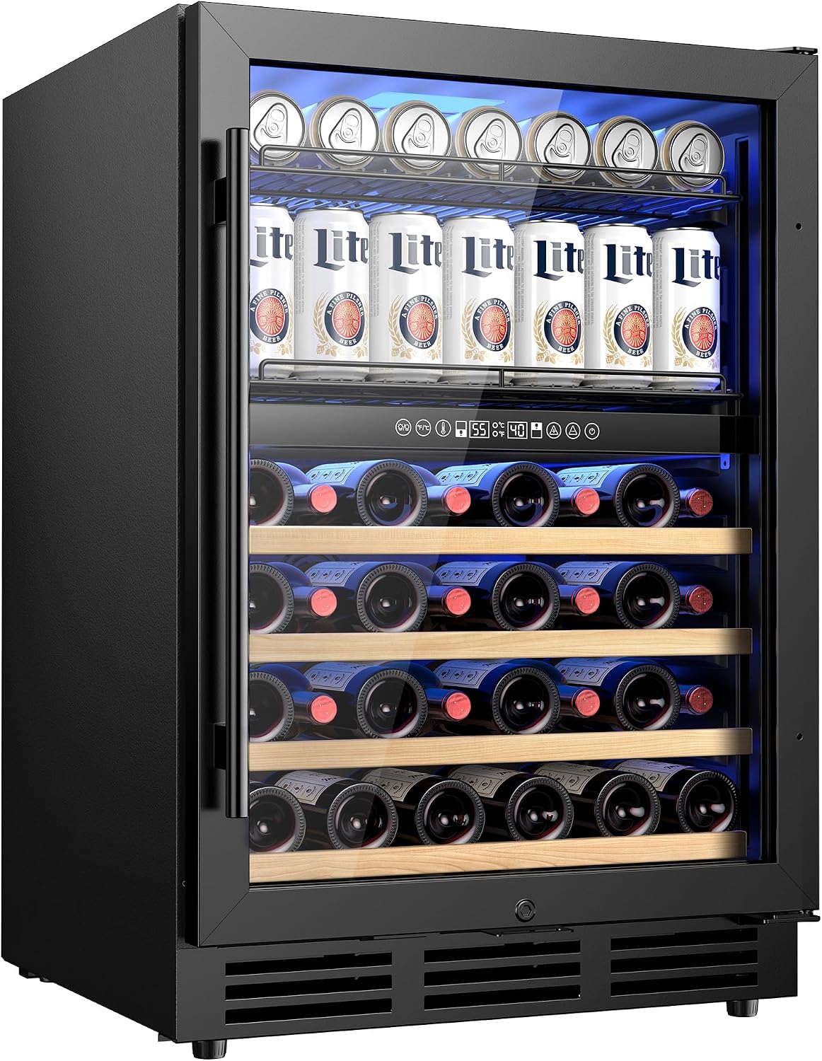24 Inch Dual Zone Wine Fridge, Built-in or Freestanding
