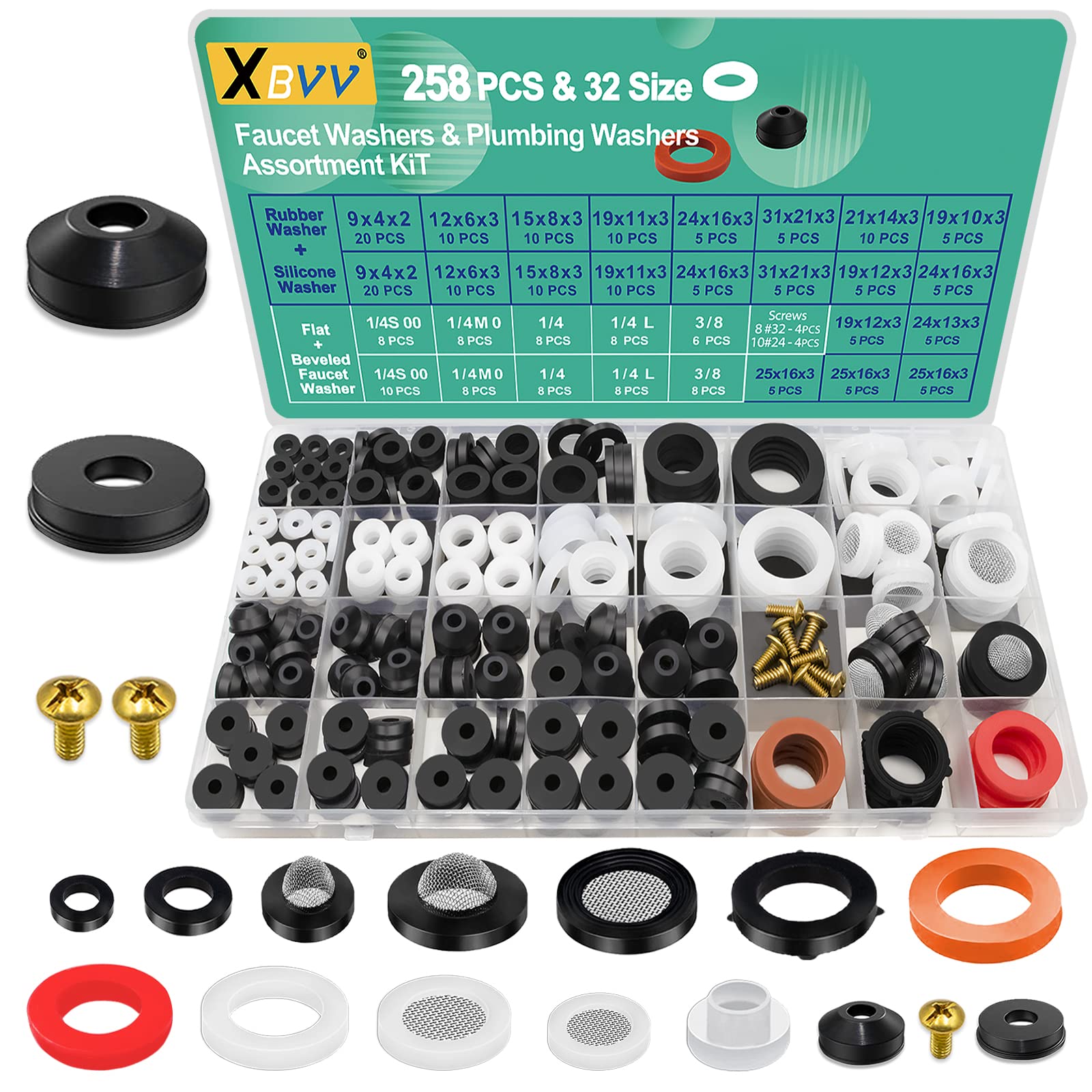 Outdoor Faucet Repair Kit,ASSE 1019-A Water Hose of Home Improvement,Anti-Siphon Frostproof Faucet Valve Hose Faucet Fitting Repair Kit for VACVBKX1B Vacuum Breaker,Metal Handle