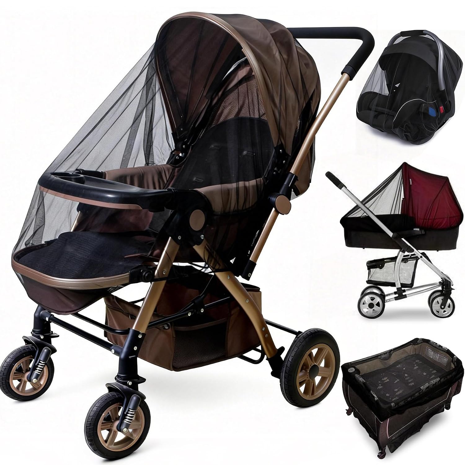 Mosquitera Sysmie para carrito, pack de 2