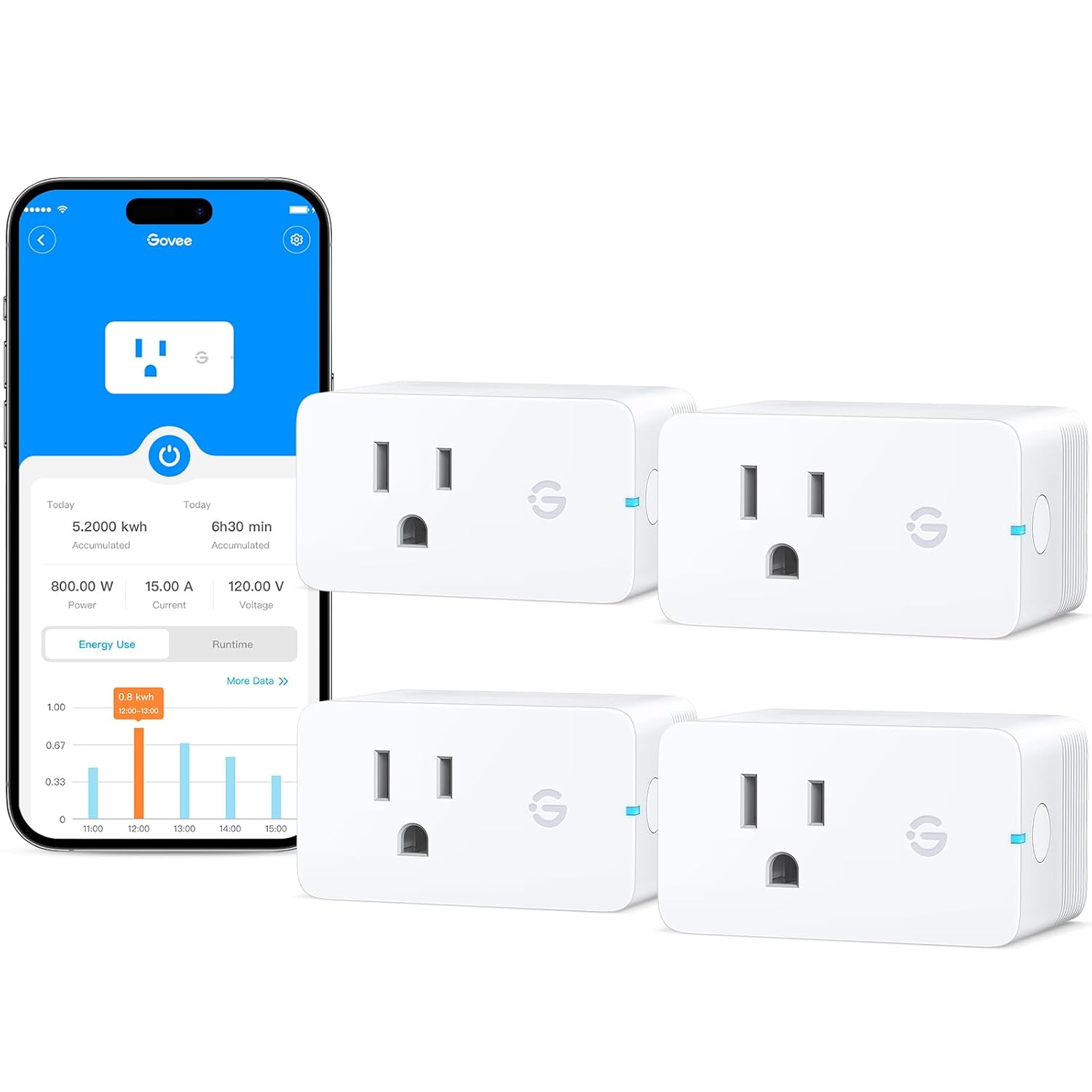 Govee H5086 Smart Plug 4-Pack