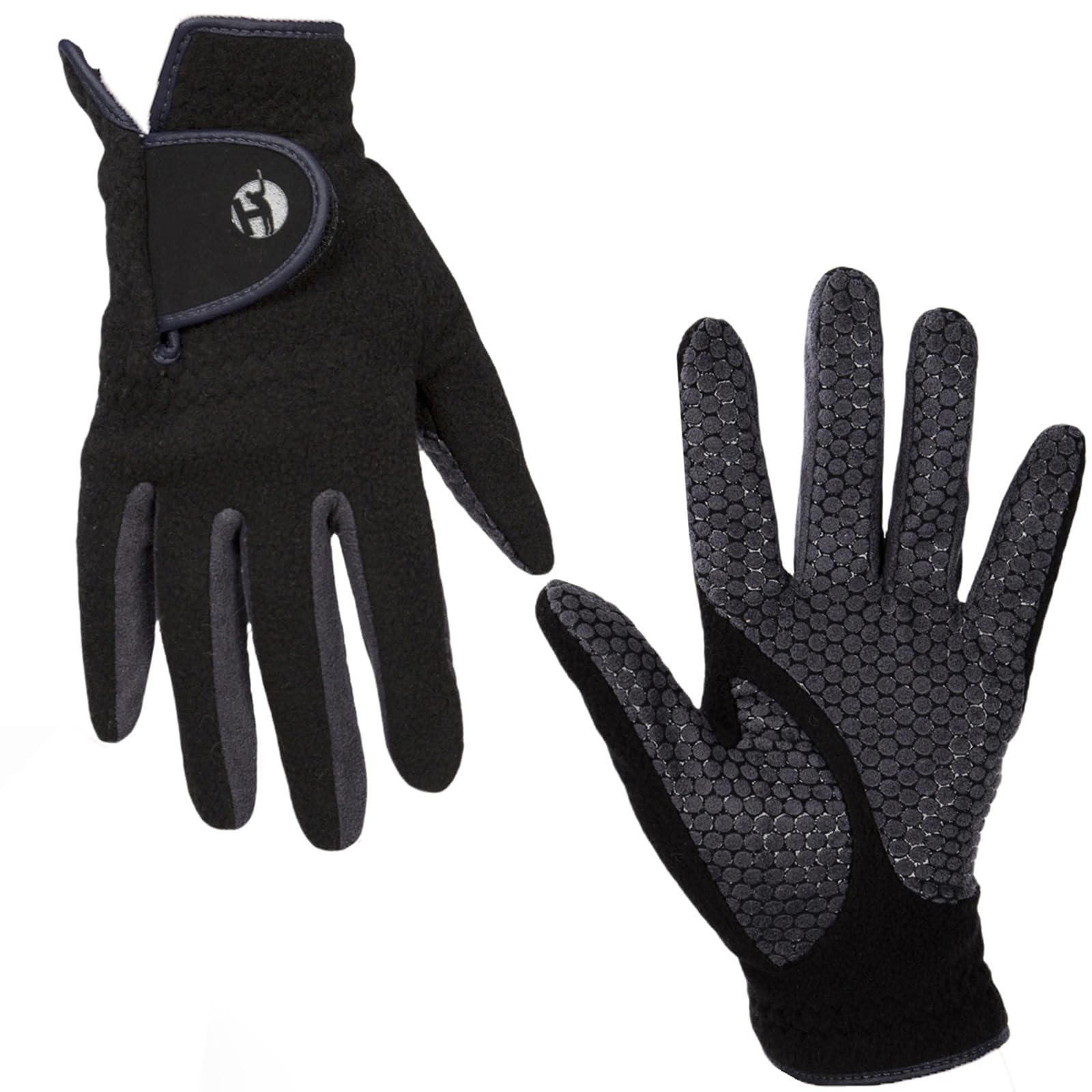 Lasflores Winter Men's Golf Gloves - Washable Thermal Fleece, Left & Right Pair, Non-Slip Palm for Cold Weather Golfing Performance