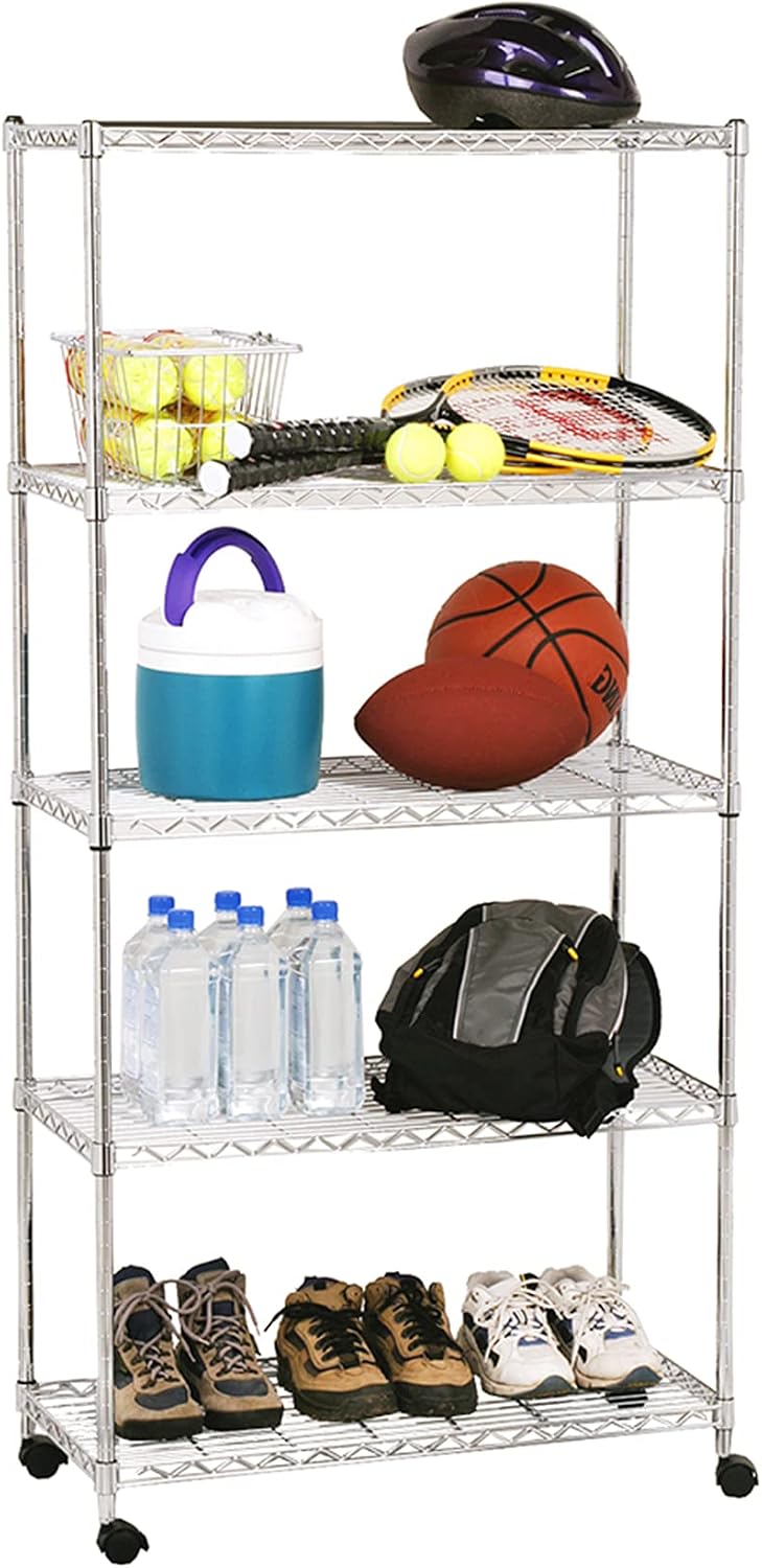 Seville Classics 5-Tier Mobile Rack