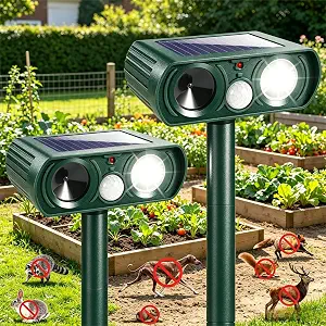 Sonic Fortress Pro Deer Repellent Devices, 2 Pack