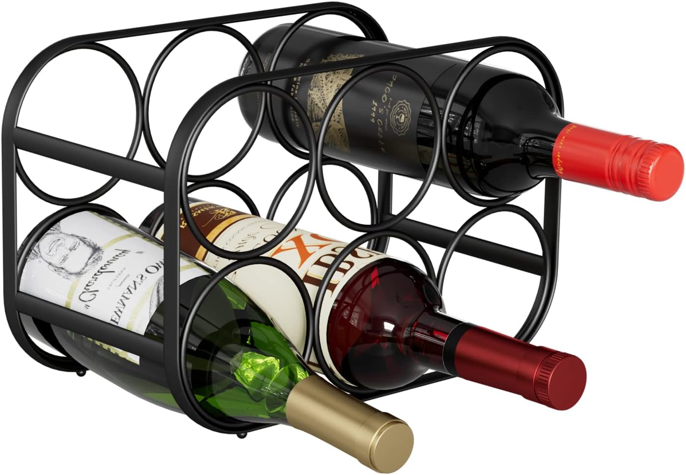 Botellero de encimera Buruis de 6 botellas