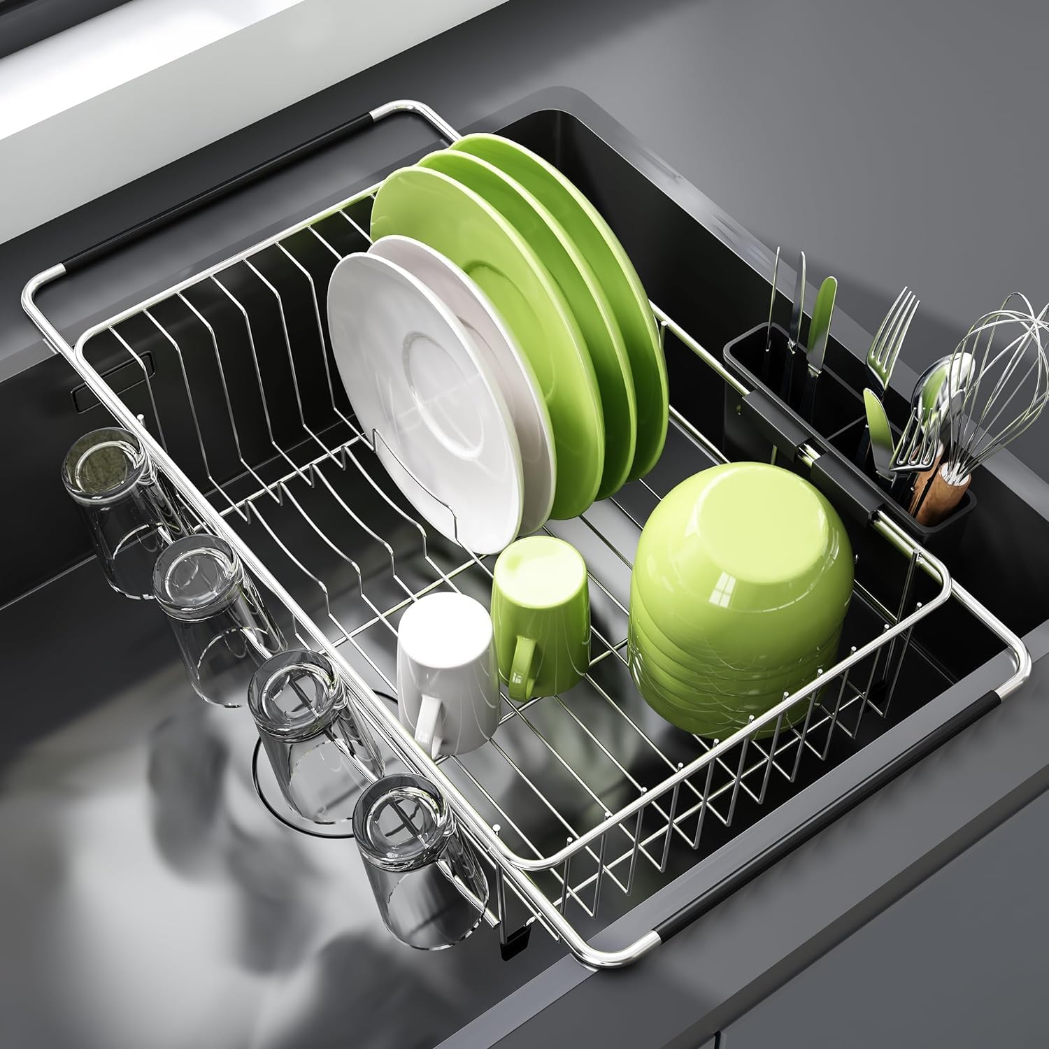 JASIWAY Expandable In-Sink Rack