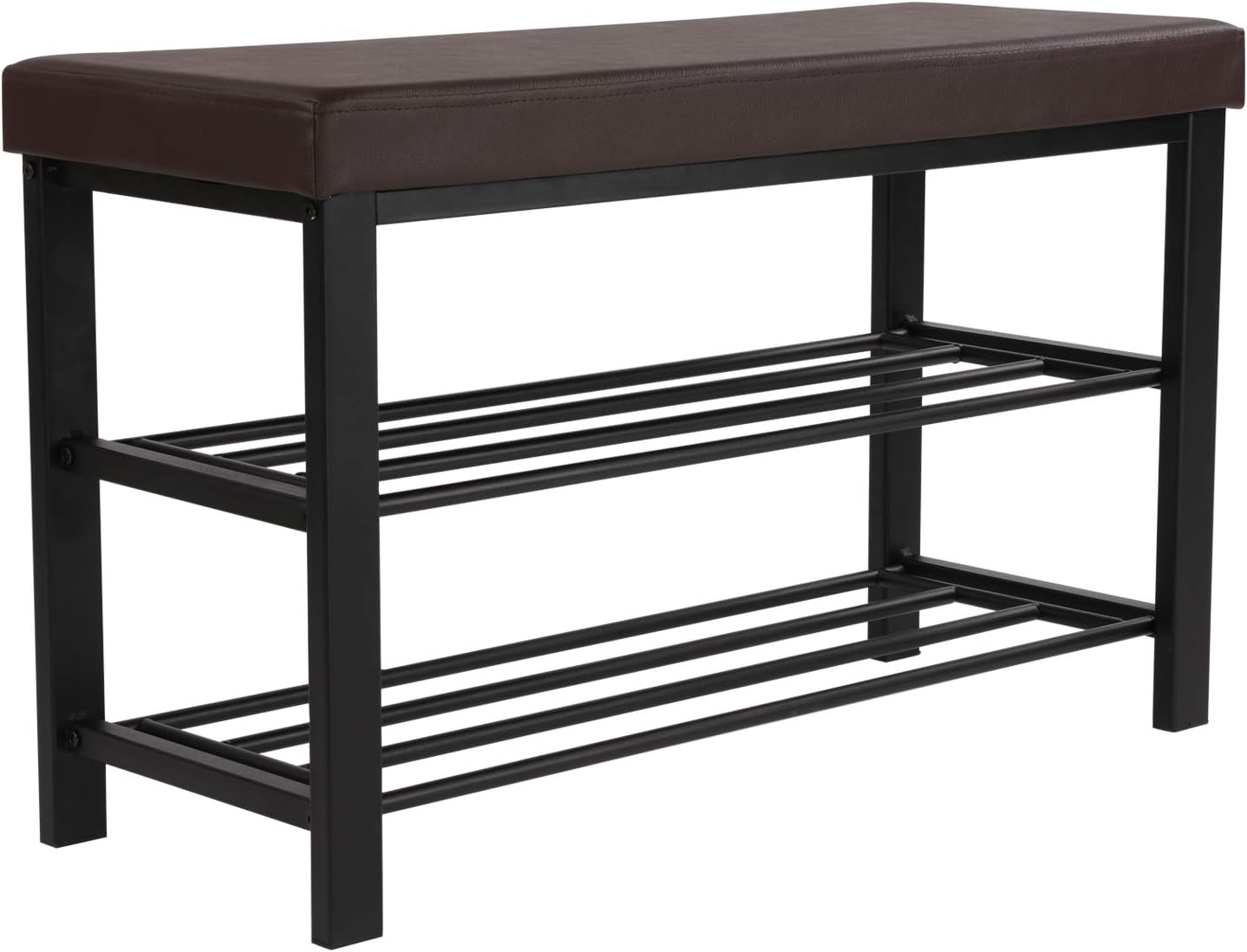 SONGMICS gepolsterte Metall-Schuhbank