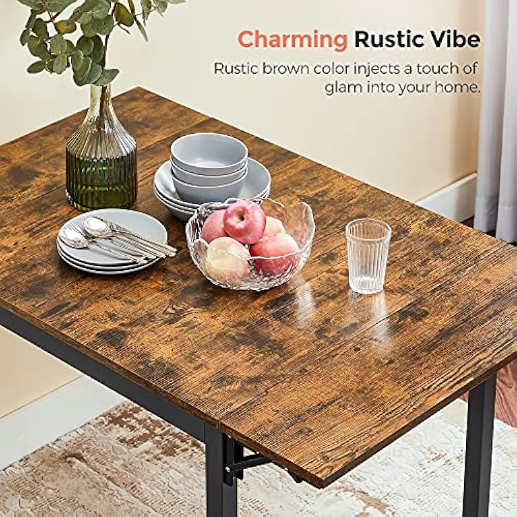 VASAGLE Drop-Leaf Dining Table
