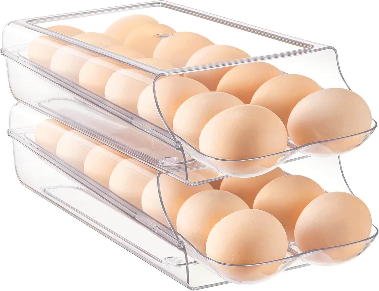 Vtopmart Range-oeufs Transparent Lot de 2