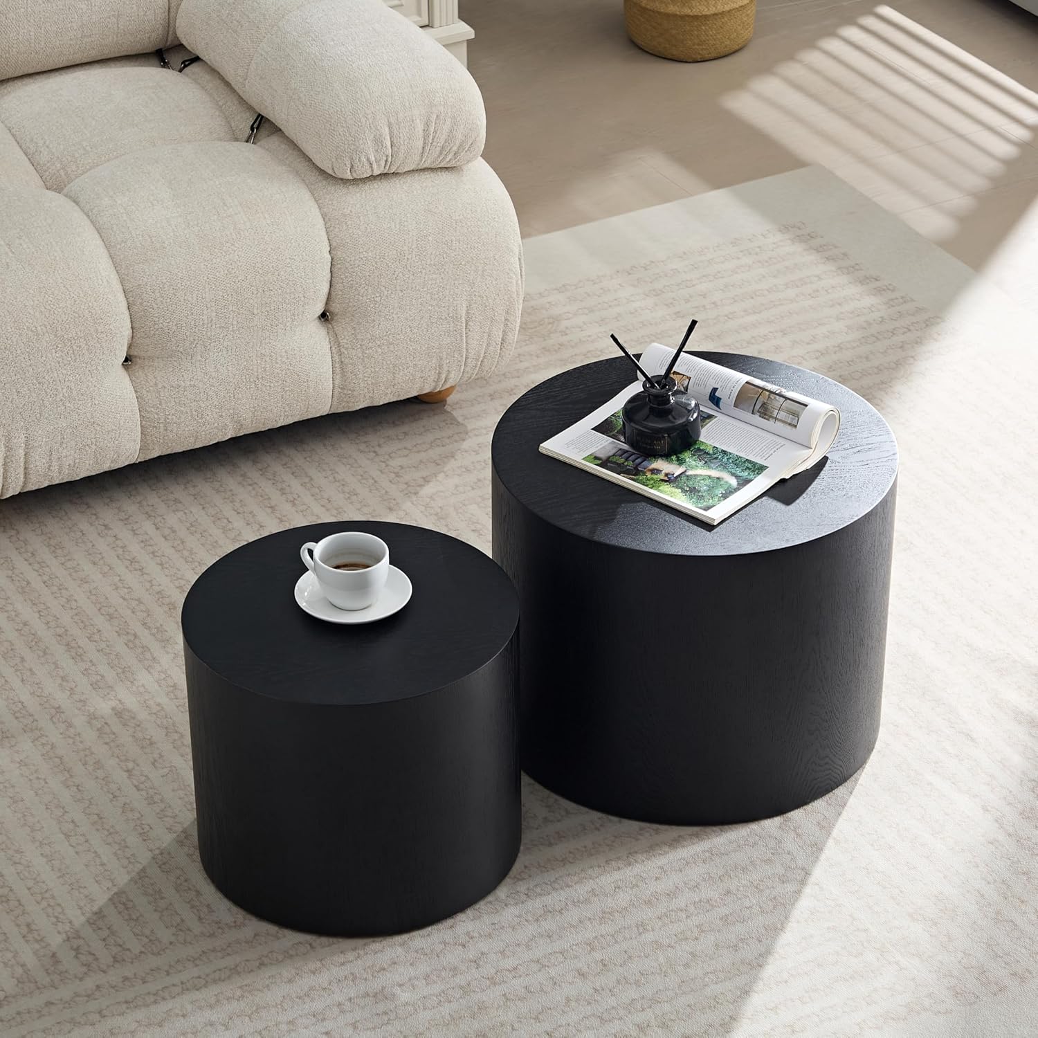 DREAMODERN Stapelbares Couchtisch-Duo