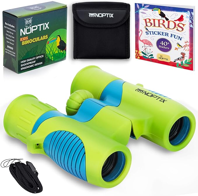 Obuby Real Kids Binoculars with Bird Sticker Book