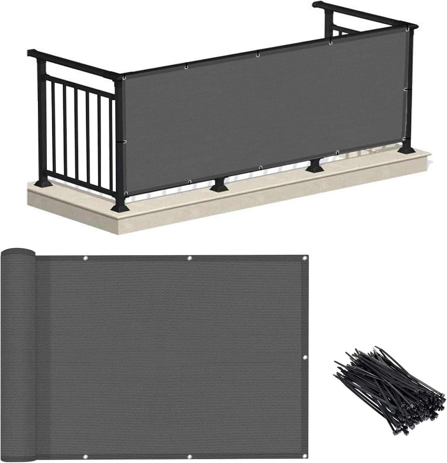 LOVE STORY 3 x 10 ft Balcony Privacy Screen