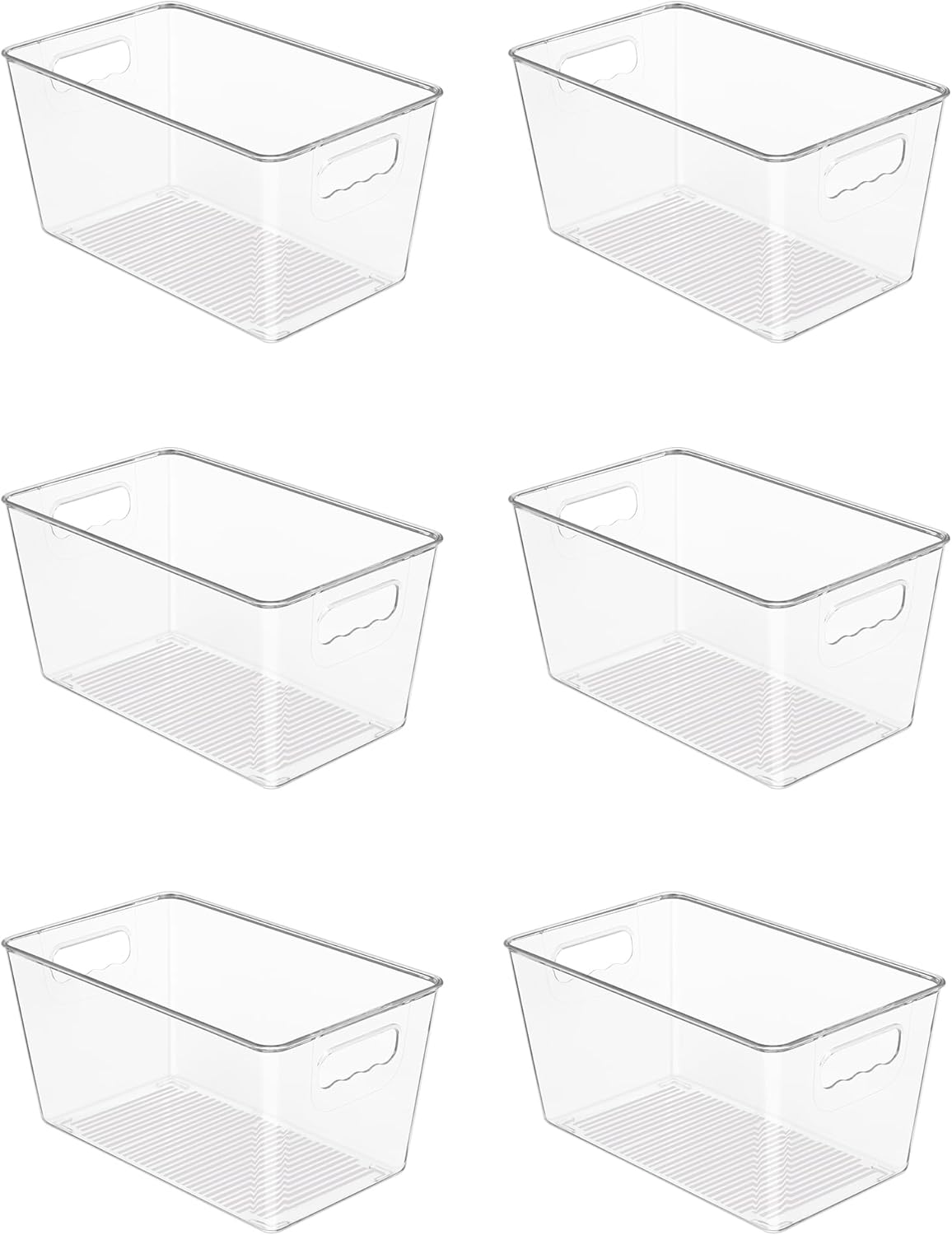 Vtopmart 6 Pack Clear Storage Bins Medium
