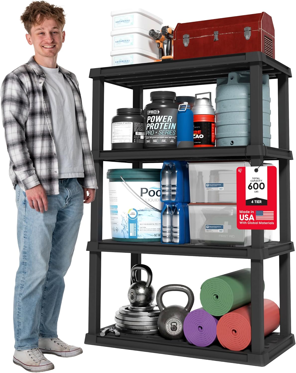 IRIS USA 4-Shelf Heavy-Duty Rack