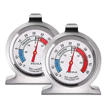 PECULA analoges Kühlschrankthermometer, 2er-Pack