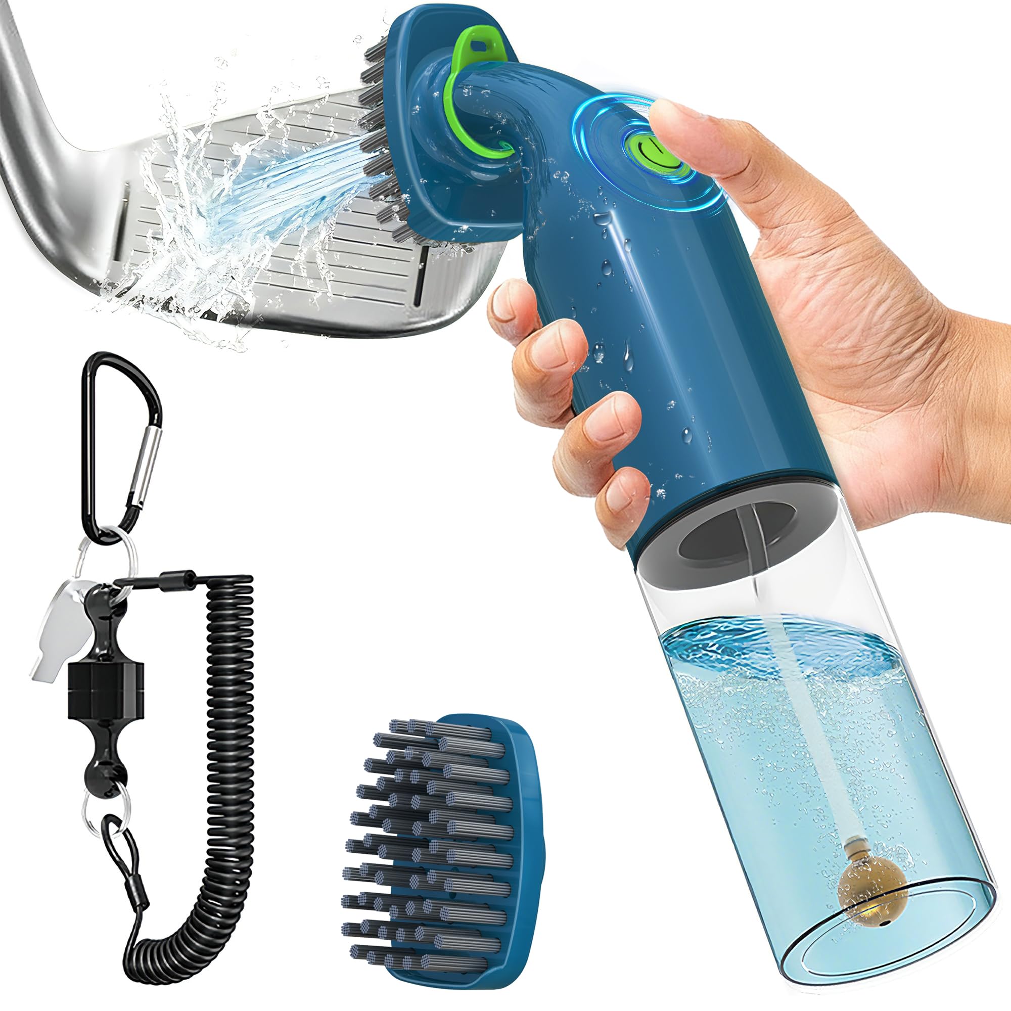 Electric Golf Club Cleaner Brush with Water Reservoir