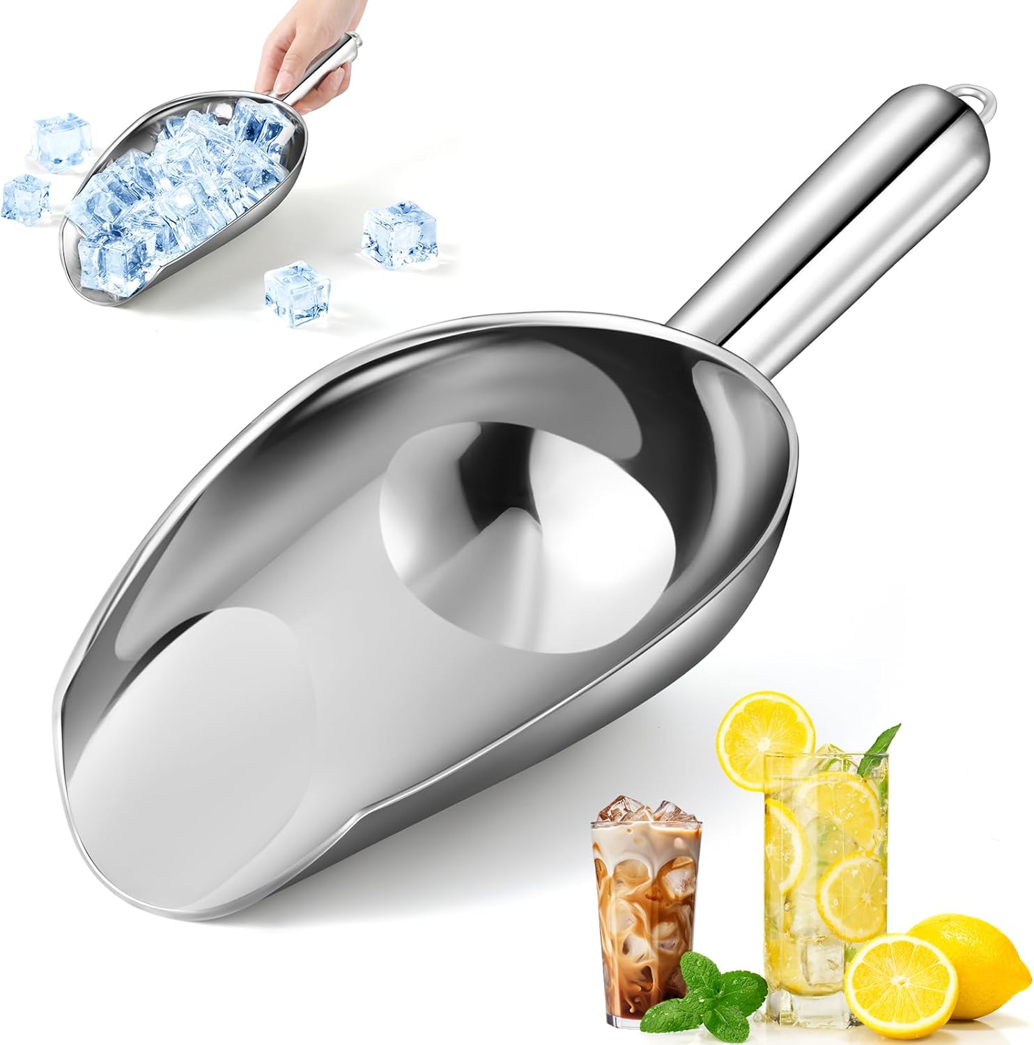 OLESBUR 12-Ounce Stainless Scoop