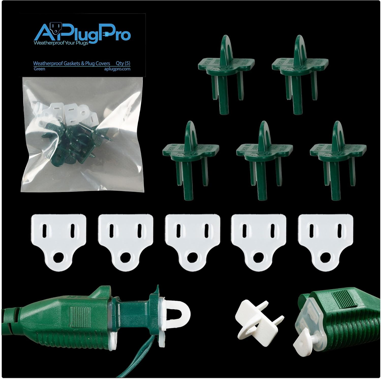 APlugPro Weatherproof Gaskets and Plug Covers (5-Pack)