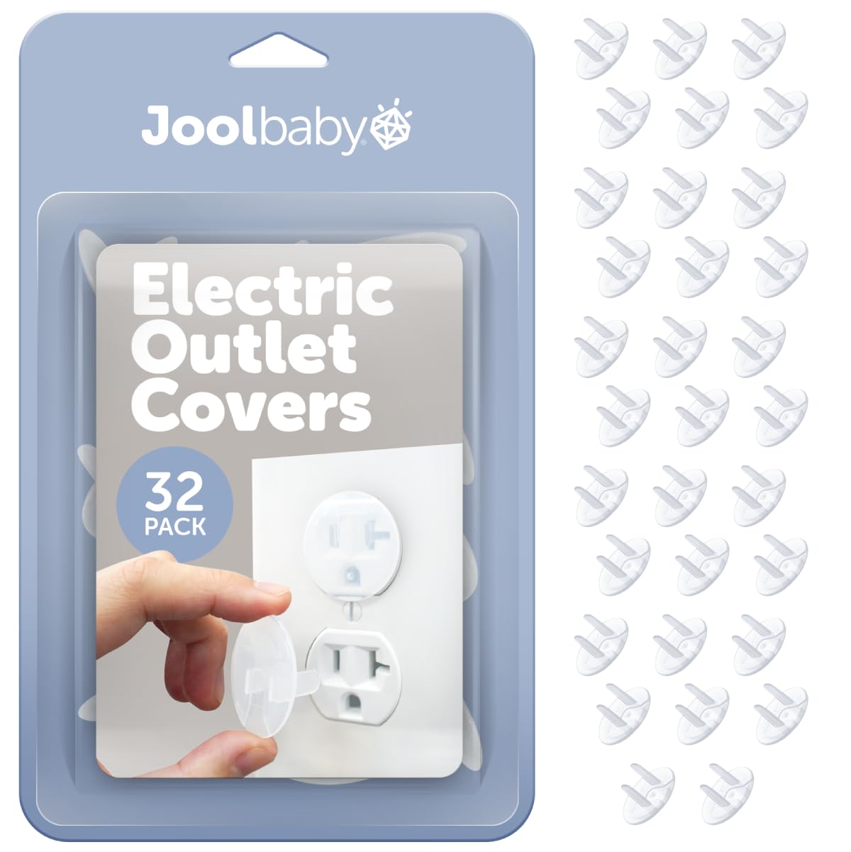 Jool Baby Clear Outlet Covers 32 Pack