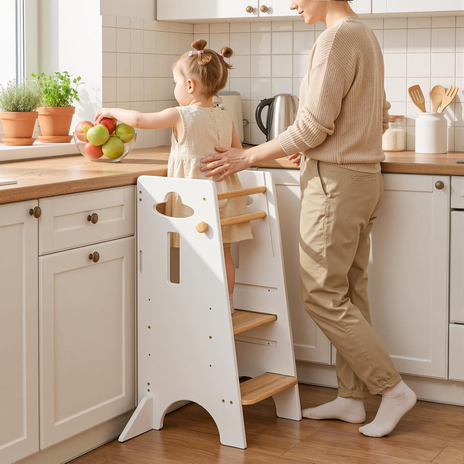 COSYLAND Toddler Standing Tower Adjustable Height