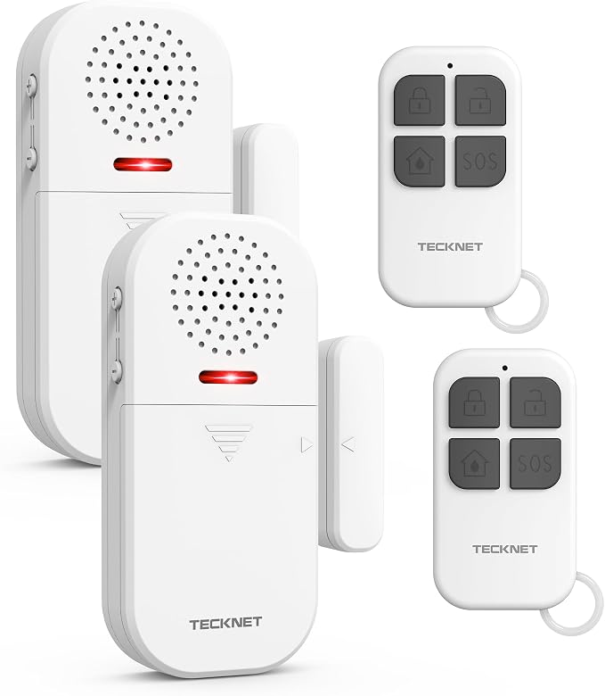 TECKNET Remote Door Alarm 2 Pack