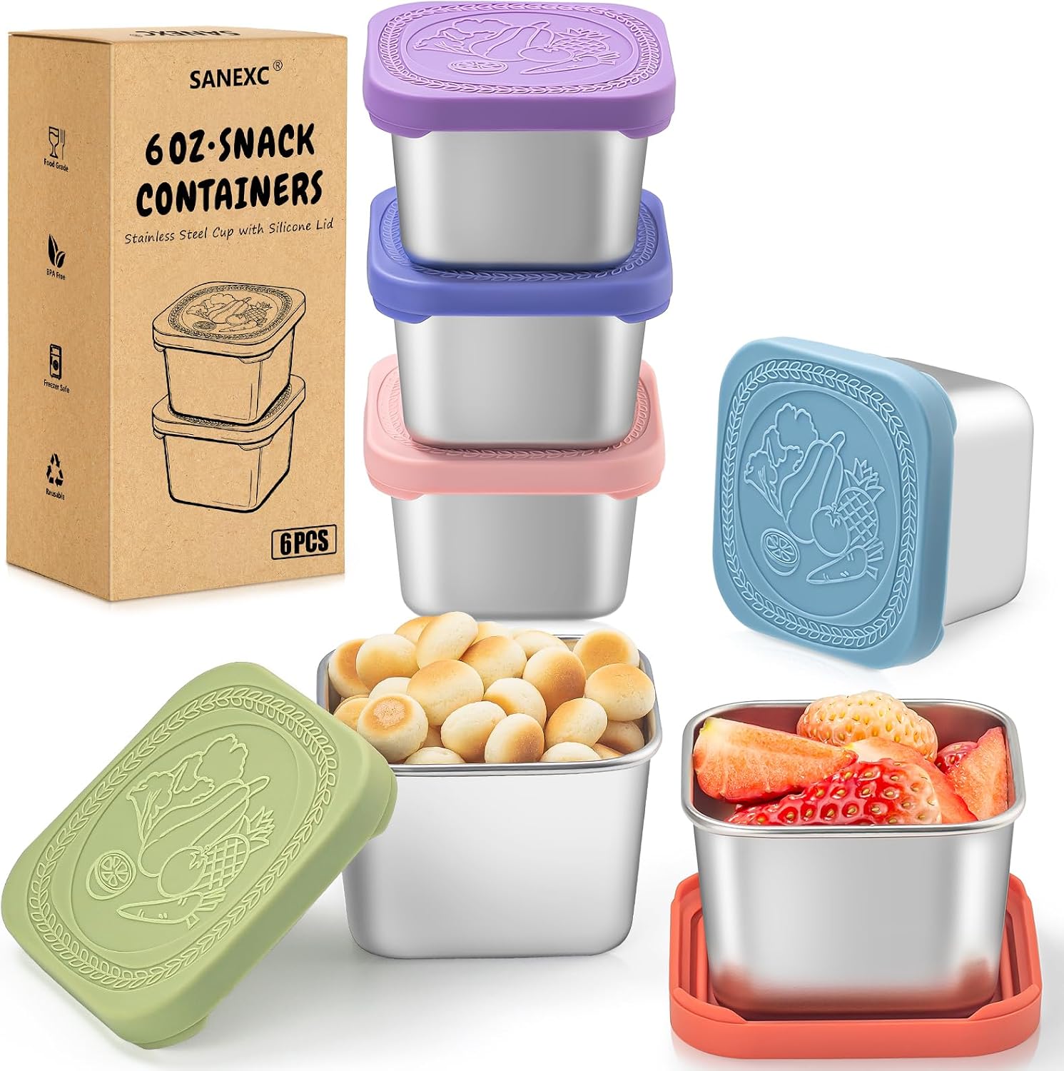 Recipientes SANEXC de 6 oz