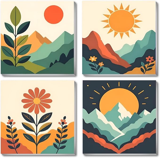 Fotasmua Framed Sunset 4-Pack