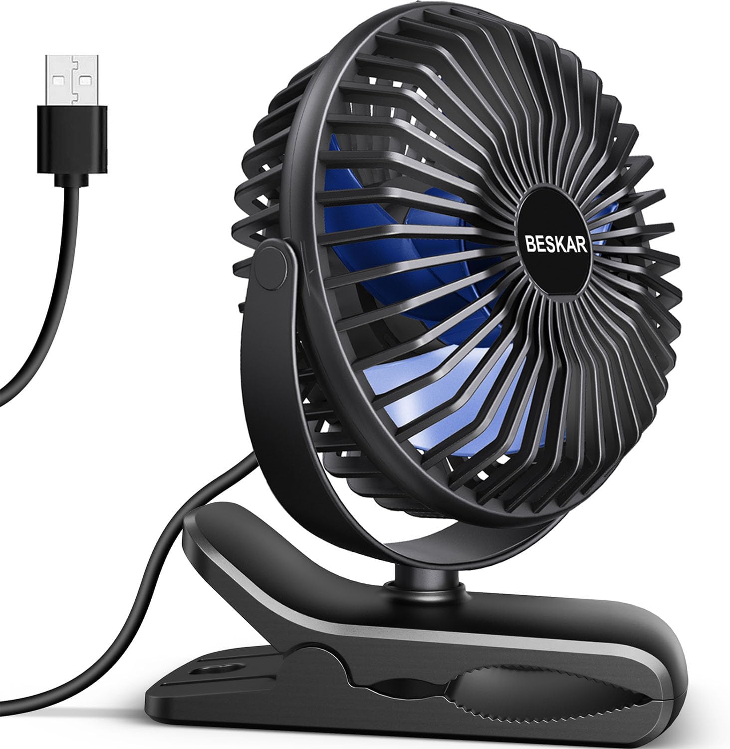 BESKAR USB Clip-On Fan