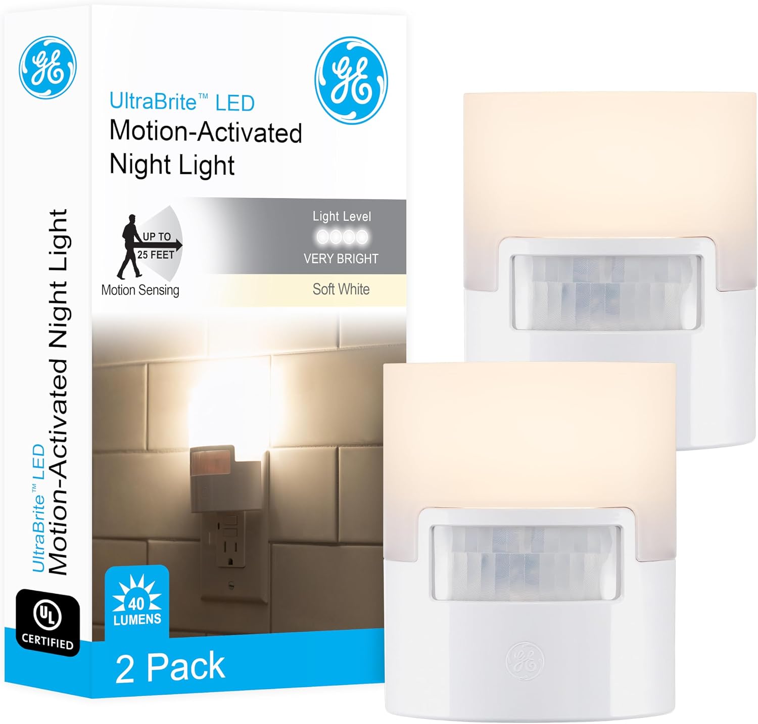 GE UltraBrite motion night light