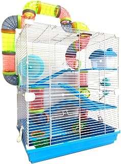 Large 5-Floors Blue Hamster Mansion Habitat