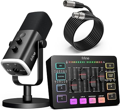 FIFINE AmpliGame KS5 XLR/USB Gaming Microphone Set
