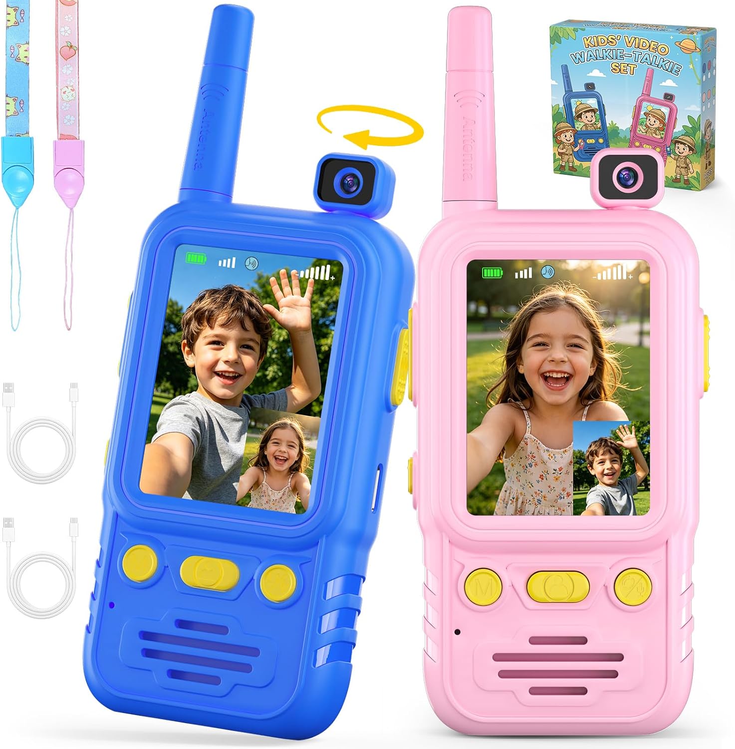 Video-Walkie-Talkies mit Drehkamera
