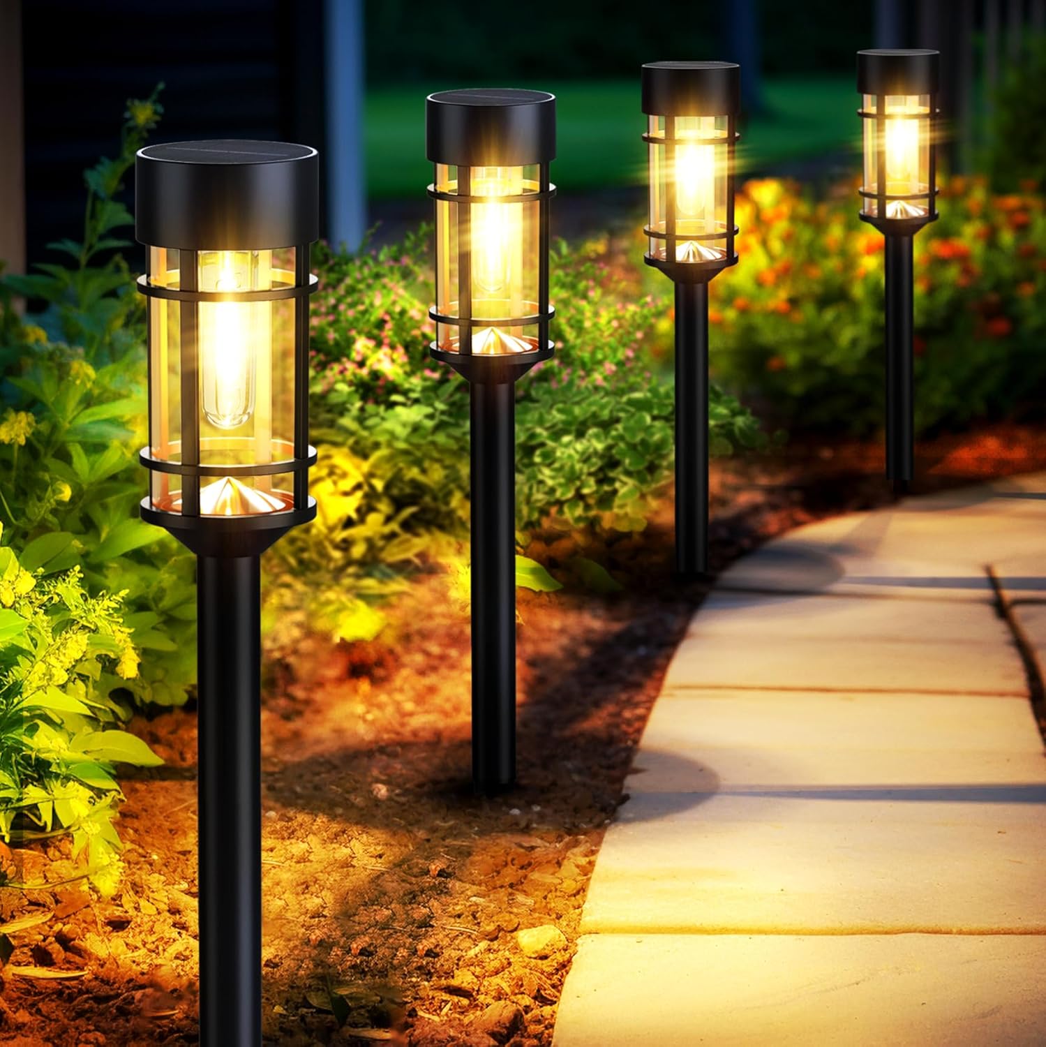 Mancra 8-Pack Glass Path Lights
