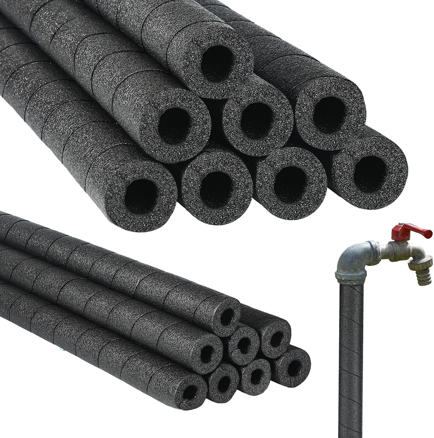 8-piece spiral foam tube set