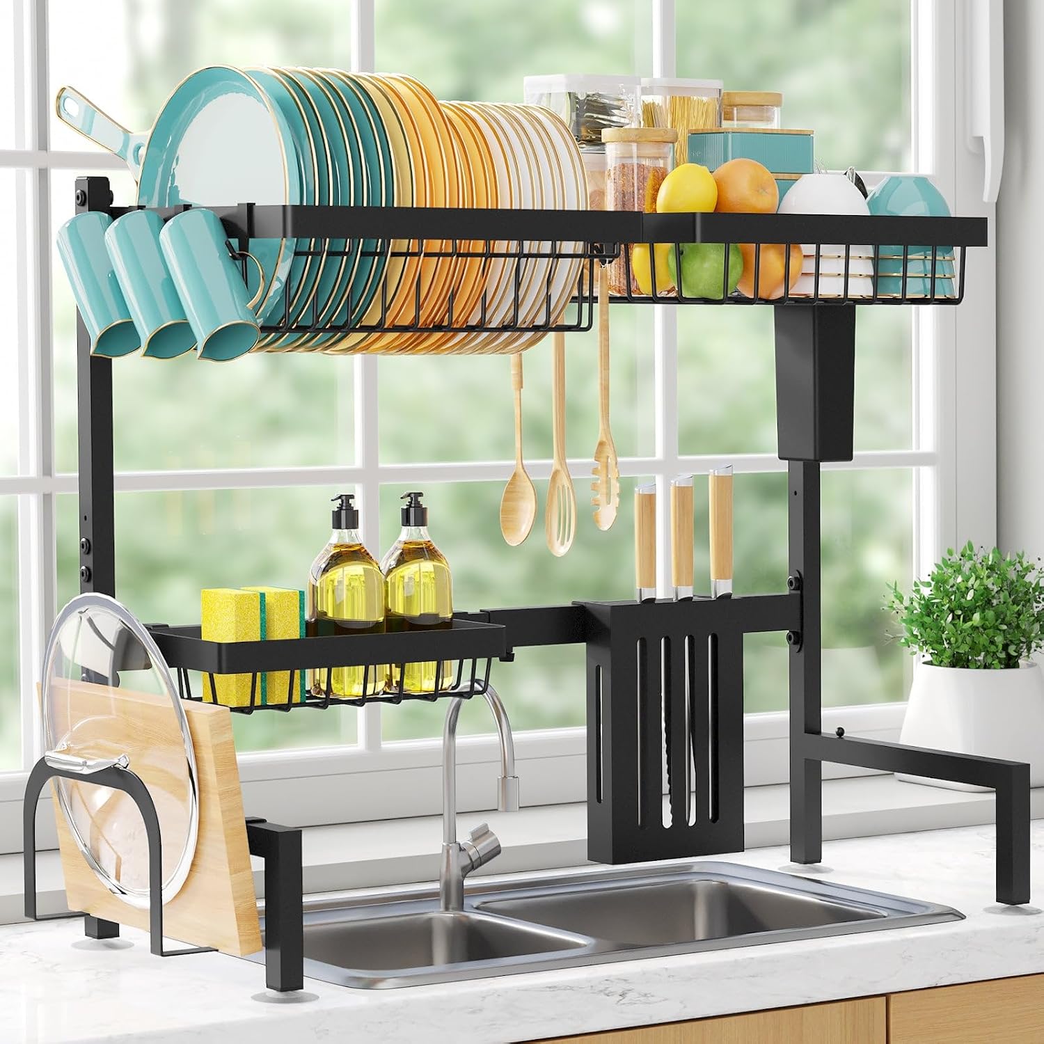 Sakugi Adjustable Two-Tier Rack