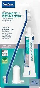 C.E.T. Oral Hygiene Kit for Dogs, Poultry flavor Toothpaste with Toothbrush