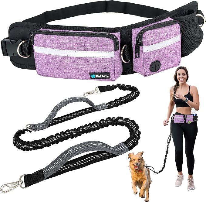 PetAmi Hands Free Leash with Belt Bag