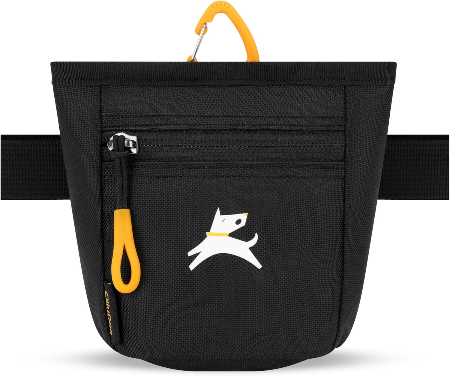 Goodie Treat Bag, Dog Treat Training Pouch | Magnetic Closure | 3 Ways to Wear | Hands-Free Waist Belt | Water-Resistant Recycled Vegan Fabric (Raven S'25)