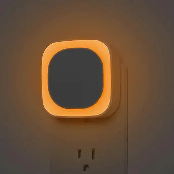 YUNLEX 2 Pack Amber Night Light Plug into Wall