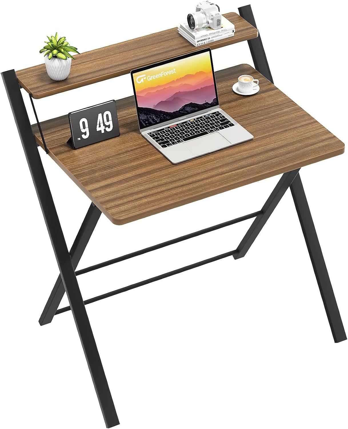 GreenForest 2-Tier Folding Desk